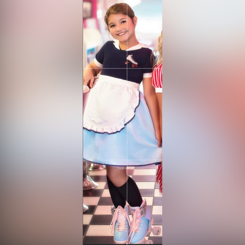 Trish Scully Blue Soda Princess Retro Roller Skate‎ Vintage inspired Dress NWT 4